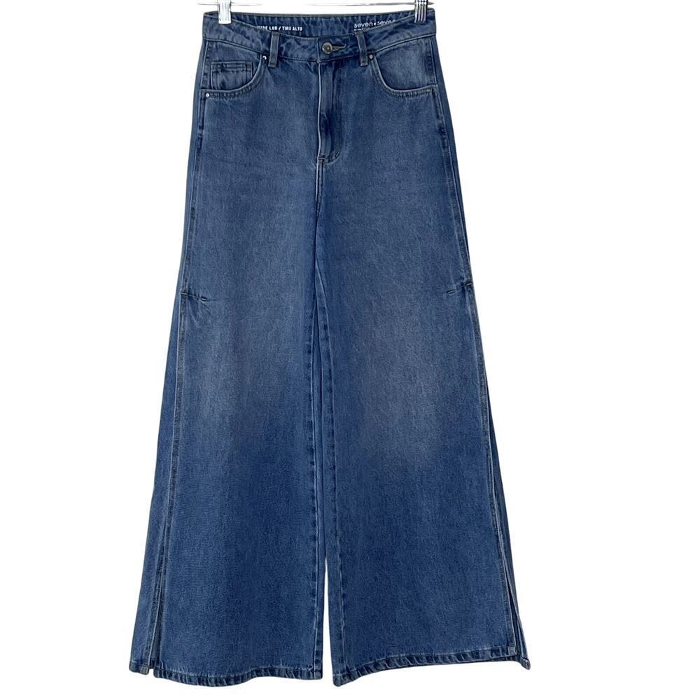 SEVEN.SEVEN DO GOOD SIDE SLIT WIDE LEG DENIM JEAN SIZE‎ 4